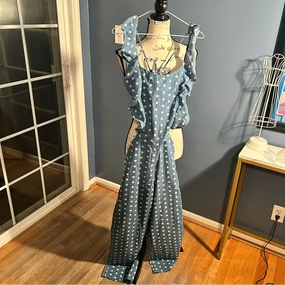 Fashion nova Polka dot open back jumpsuit - Picture 2 of 14